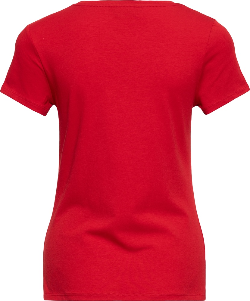 QueenKerosinDamenBasicT-ShirtVHalsWindQKU41018Red-XS