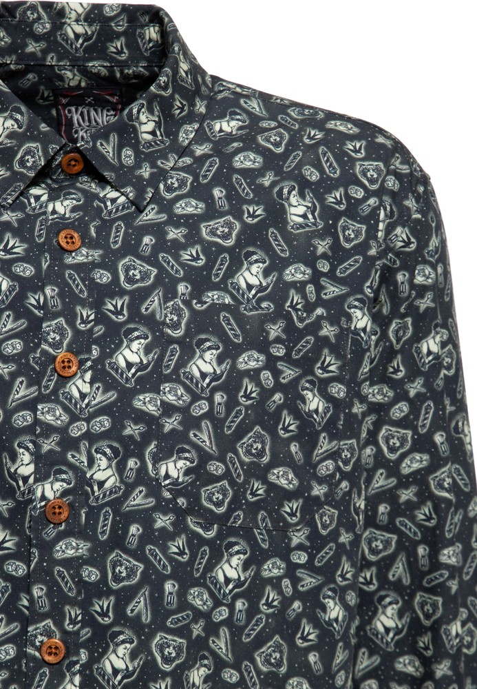 KingKerosinLangarmHemdSchwarz-5XL