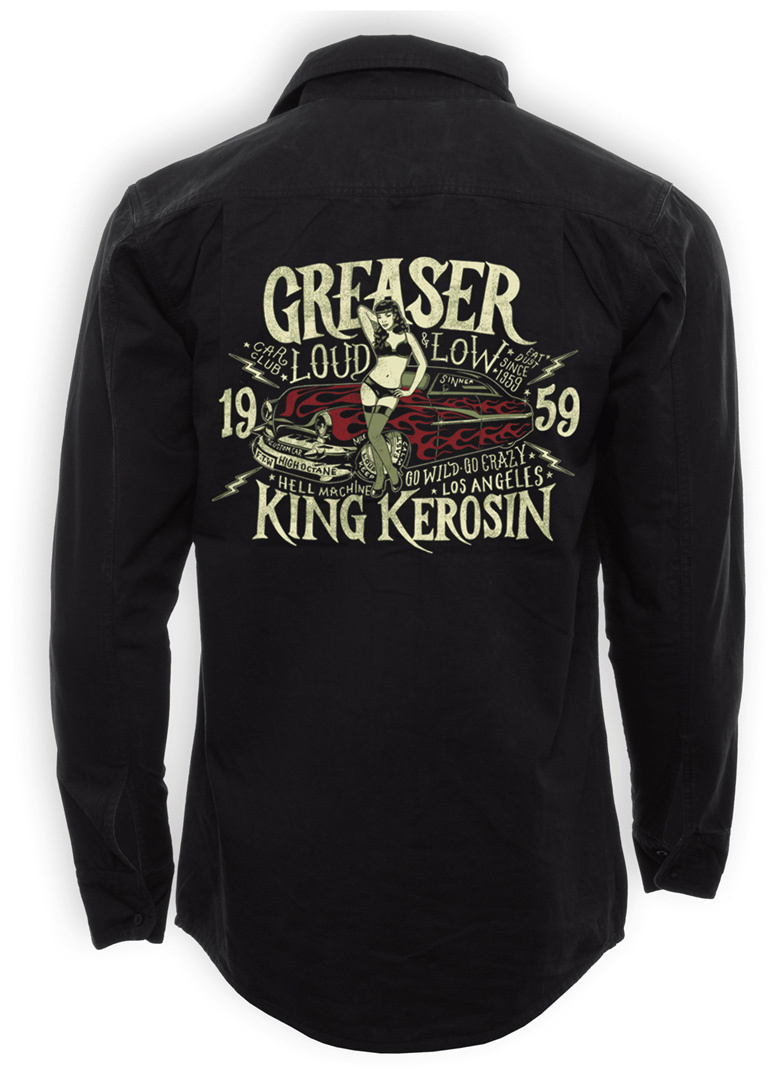 KingKerosinShirtGreaserCarClubBlack