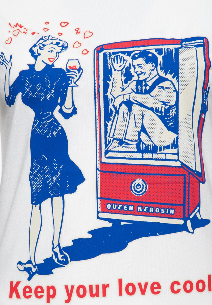 QueenKerosinDamenBasicT-ShirtCoolLoveQKU41010