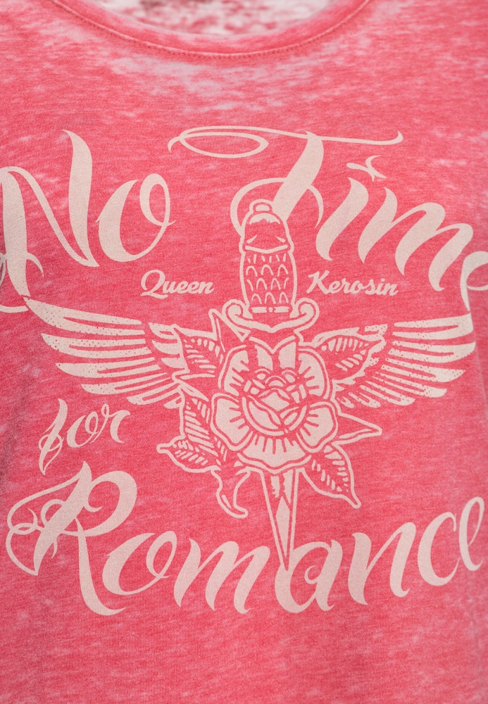 QueenKerosinDamenEnyzmWashSleevelessT-ShirtNoTimeQKU41021Red-XS