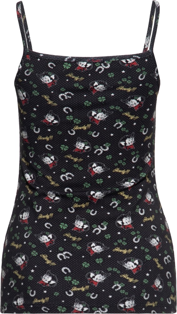 QueenKerosinDamenHowdyTopSchwarz