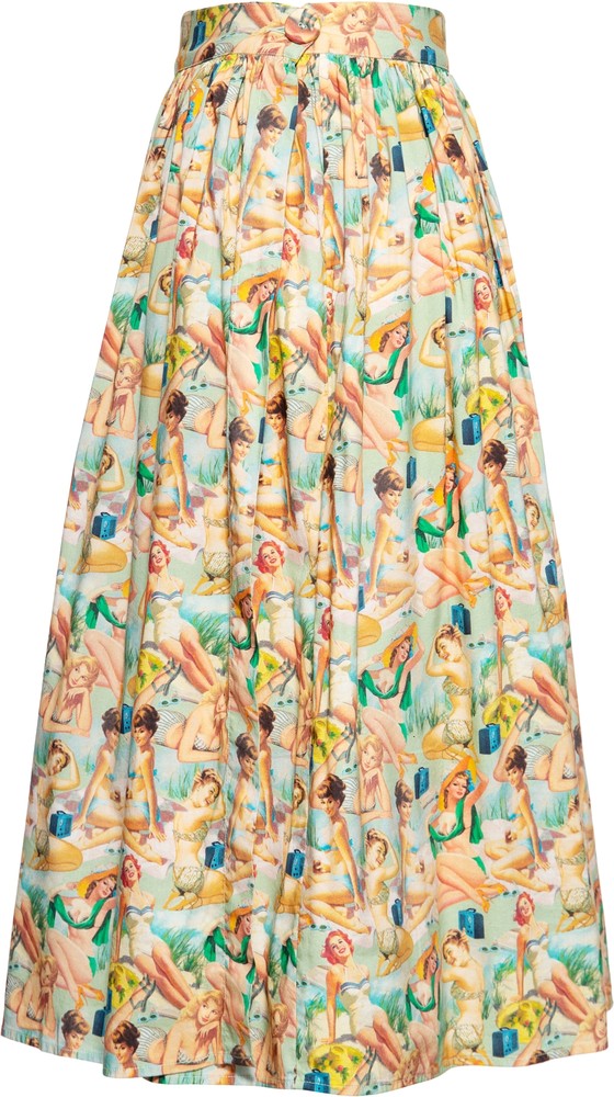 QueenKerosinSwingWickelrockmitPin-UpAll-Over-PrintQKU27002Mehrfarbig