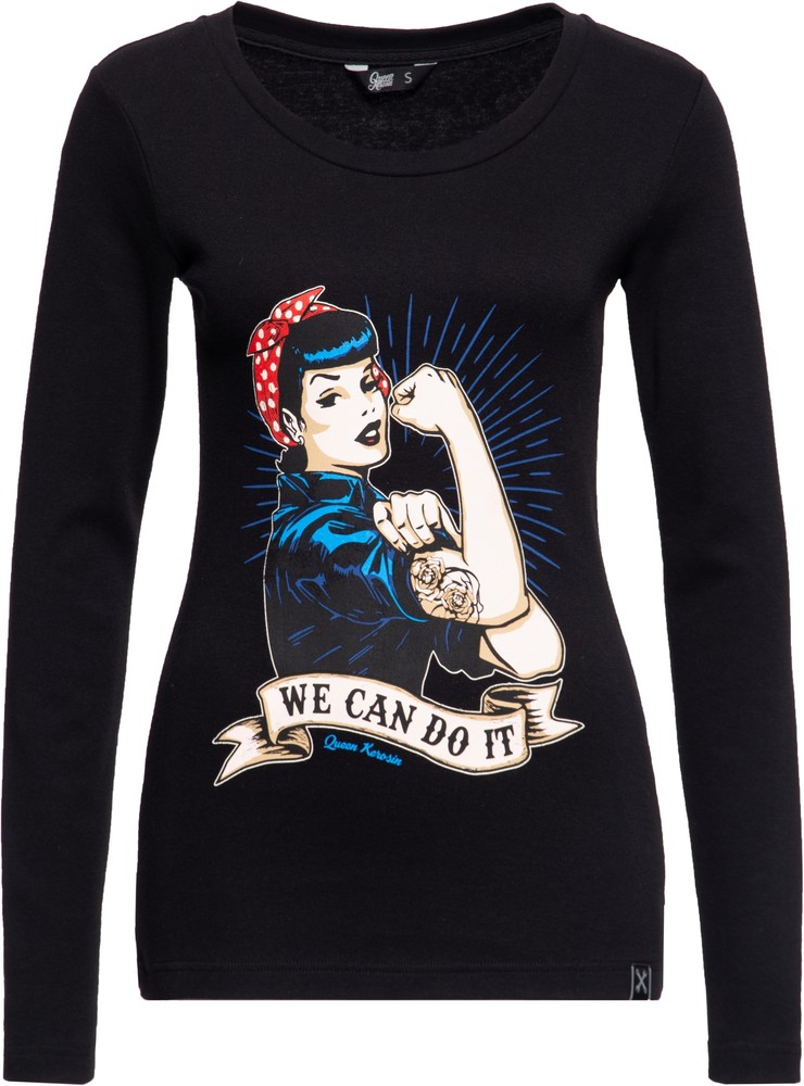 QueenKerosinLangarmshirtQKI22002Schwarz