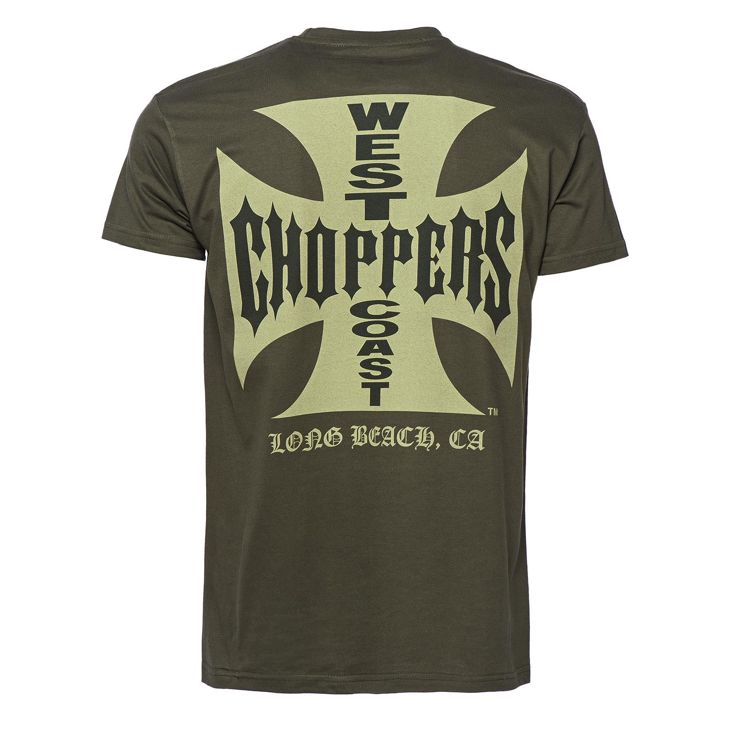 WCCWestCoastChoppersT-ShirtIronCrossSolidKhaki-S