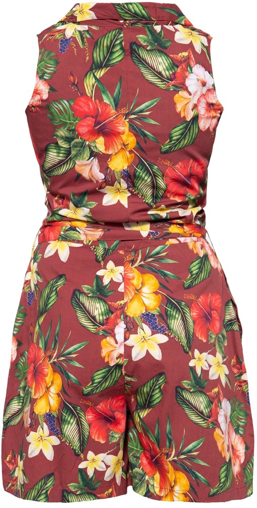 QueenKerosinVintageJumpsuitmittropischemAll-Over-MusterQK4201719146Bordeaux