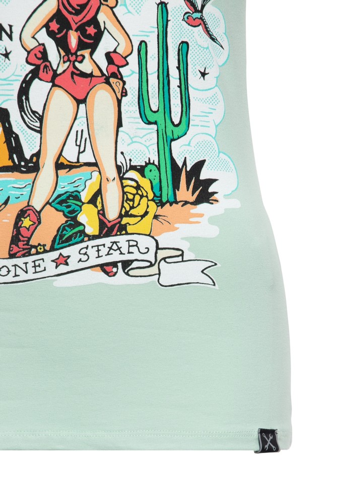 QueenKerosinDamenPrintT-ShirtDeepinTexas