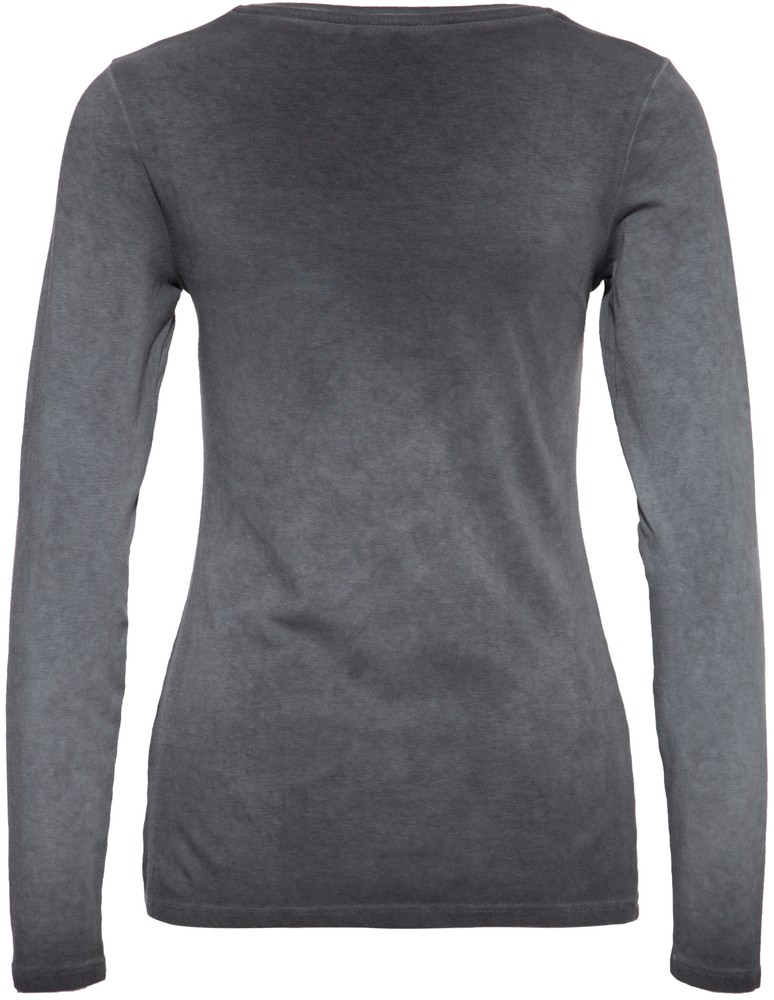 QueenKerosinSlimFitLongsleevemitRetro-PrintundOilwash-EffektQK4205558413Anthrazit