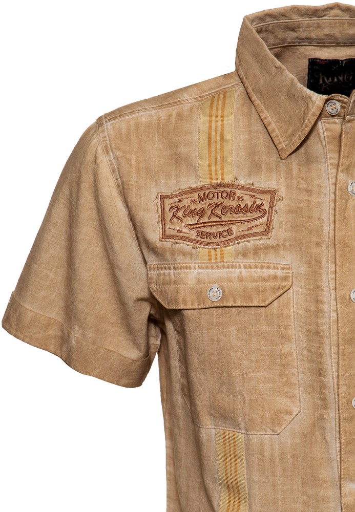 KingKerosinKurzarm-HemdimWorkwear-StyleKK4200608205Rostbraun-5XL