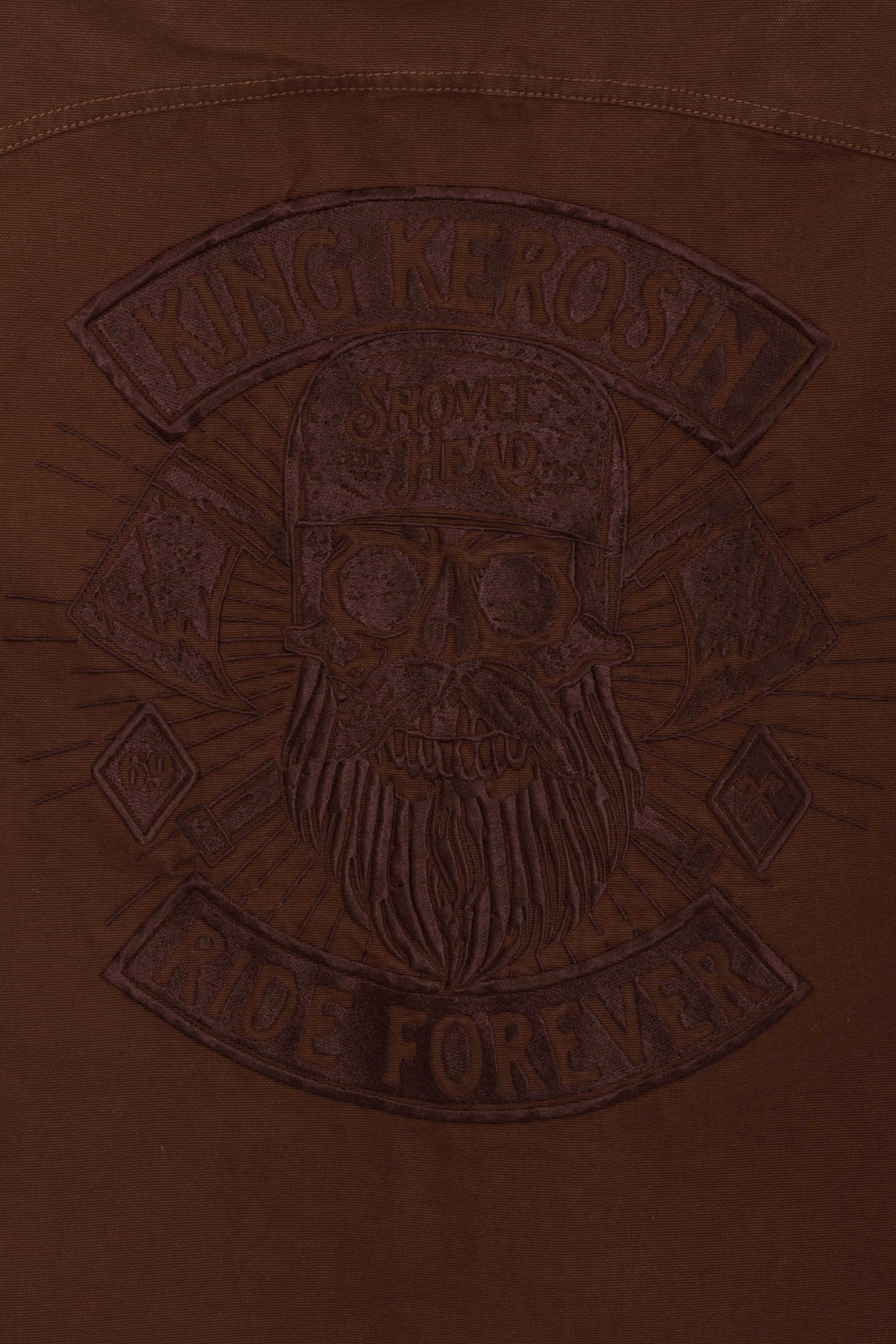 KingKerosinJacketVintageCanvasLumberjackRideForeverBrown