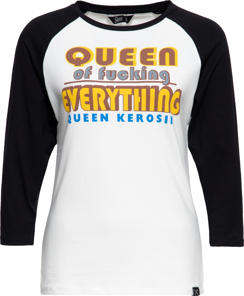 QueenKerosinDamenShirtRaglan31ArmLongsleeveQueenOfFuckingEverthingQKU41007