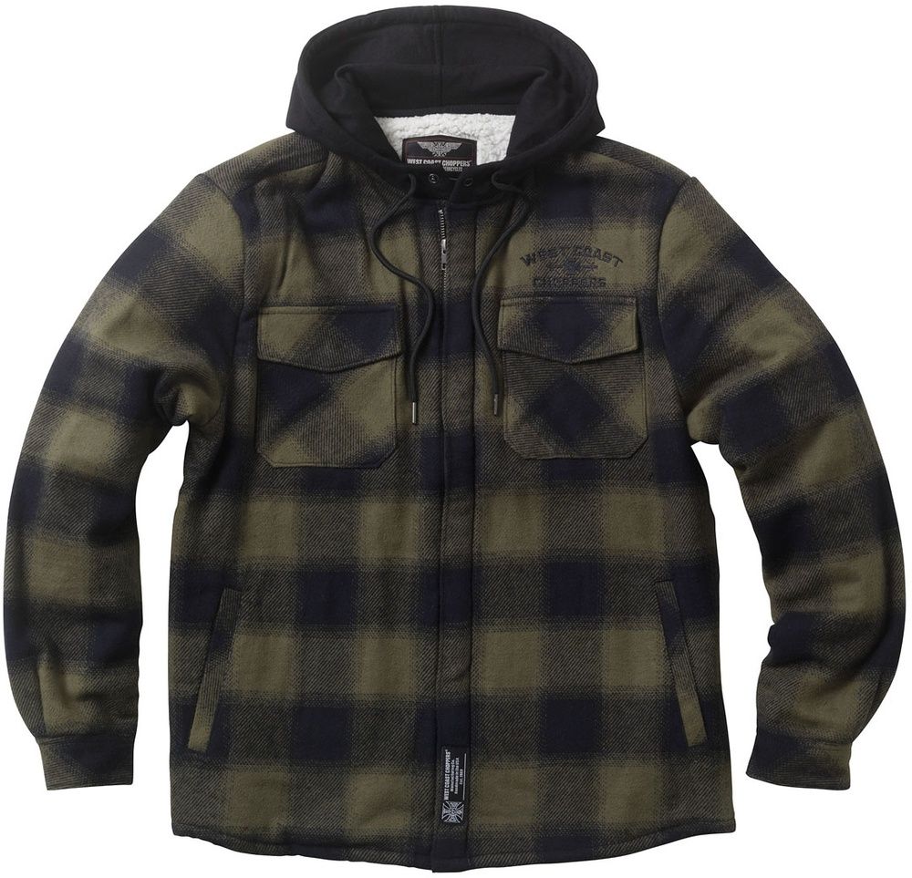 WCCWestCoastChoppersHerrenJackeHellBentFlannelJacketWCCJS167GN